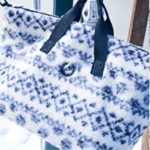 PINK Victoria's Secret Blue and White Tote Bag